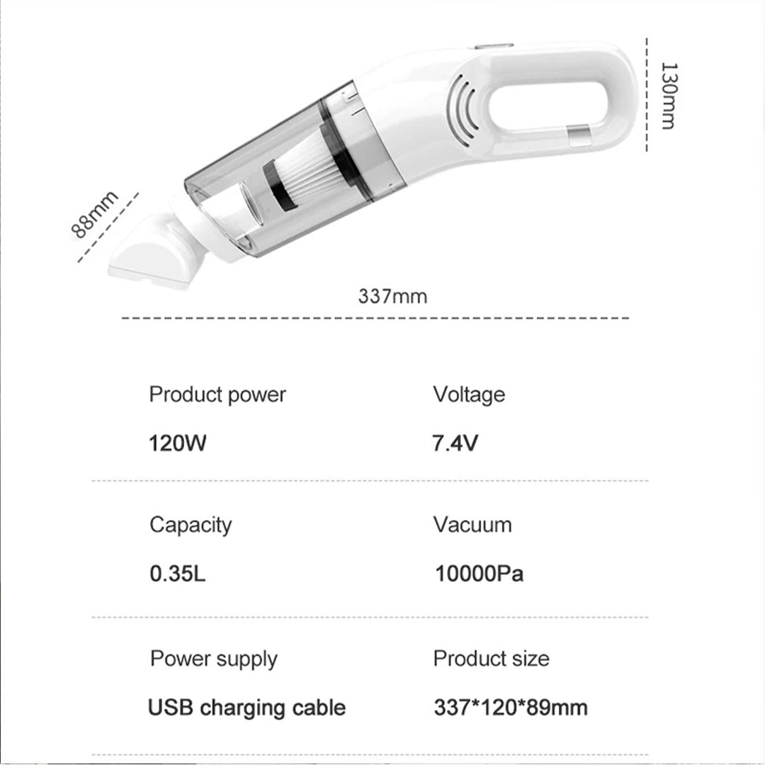 10000Pa Handheld Rechargeable Vacuum Cleaner for Home