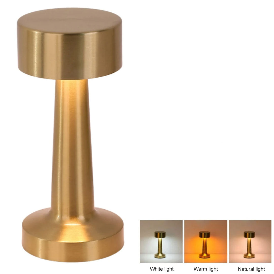 LED Rechargeable Retro Metal Touch Table Lamp