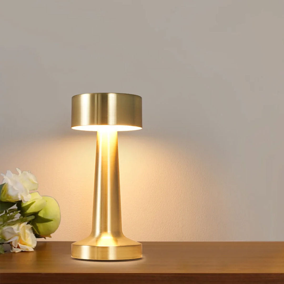 LED Rechargeable Retro Metal Touch Table Lamp