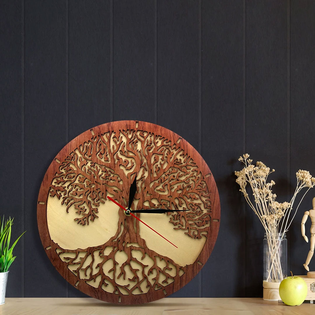 Sacred Geometry Tree of Life Wall Clock Decor