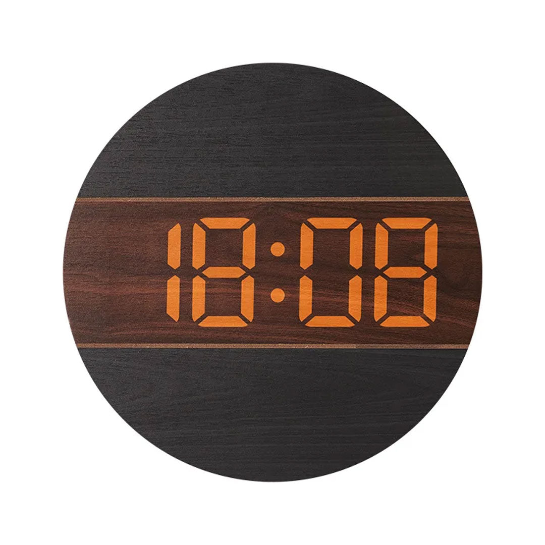 Wall Mounted Large Screen Wooden Digital Clock