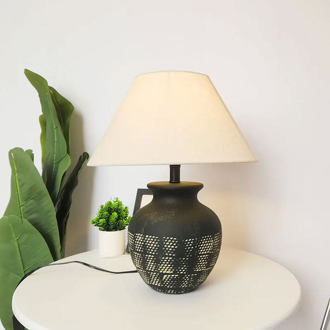 Creative Retro Ceramic LED Table Lamp Bedroom Decor