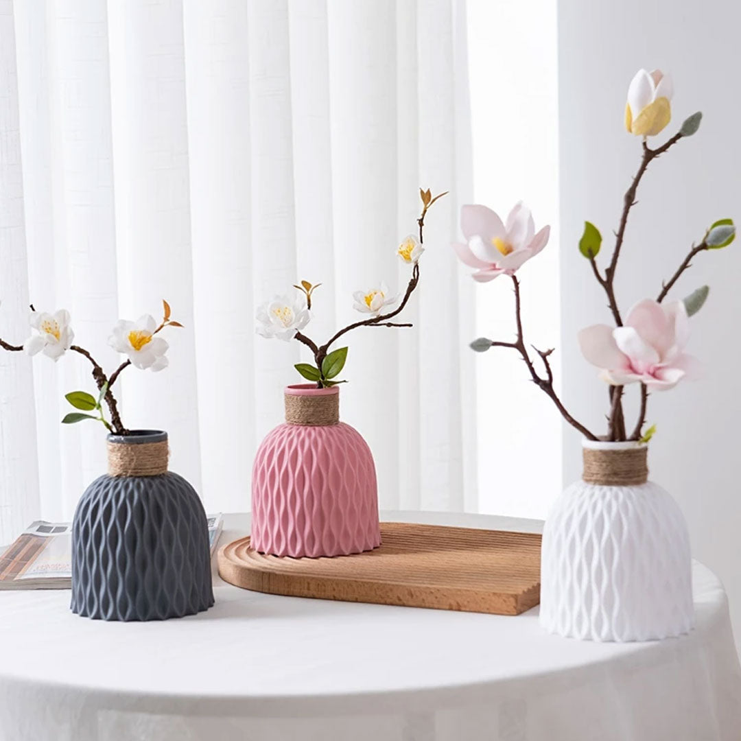 Modern Wave Water Ripple Plastic Vase for Chic Decor