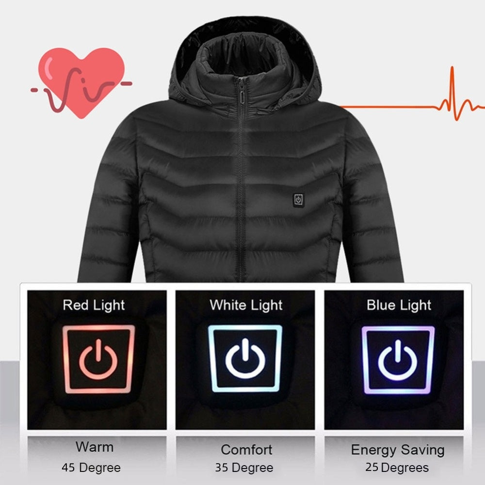 USB Heated Jacket Coat Electric Thermal Winter Clothing for Men