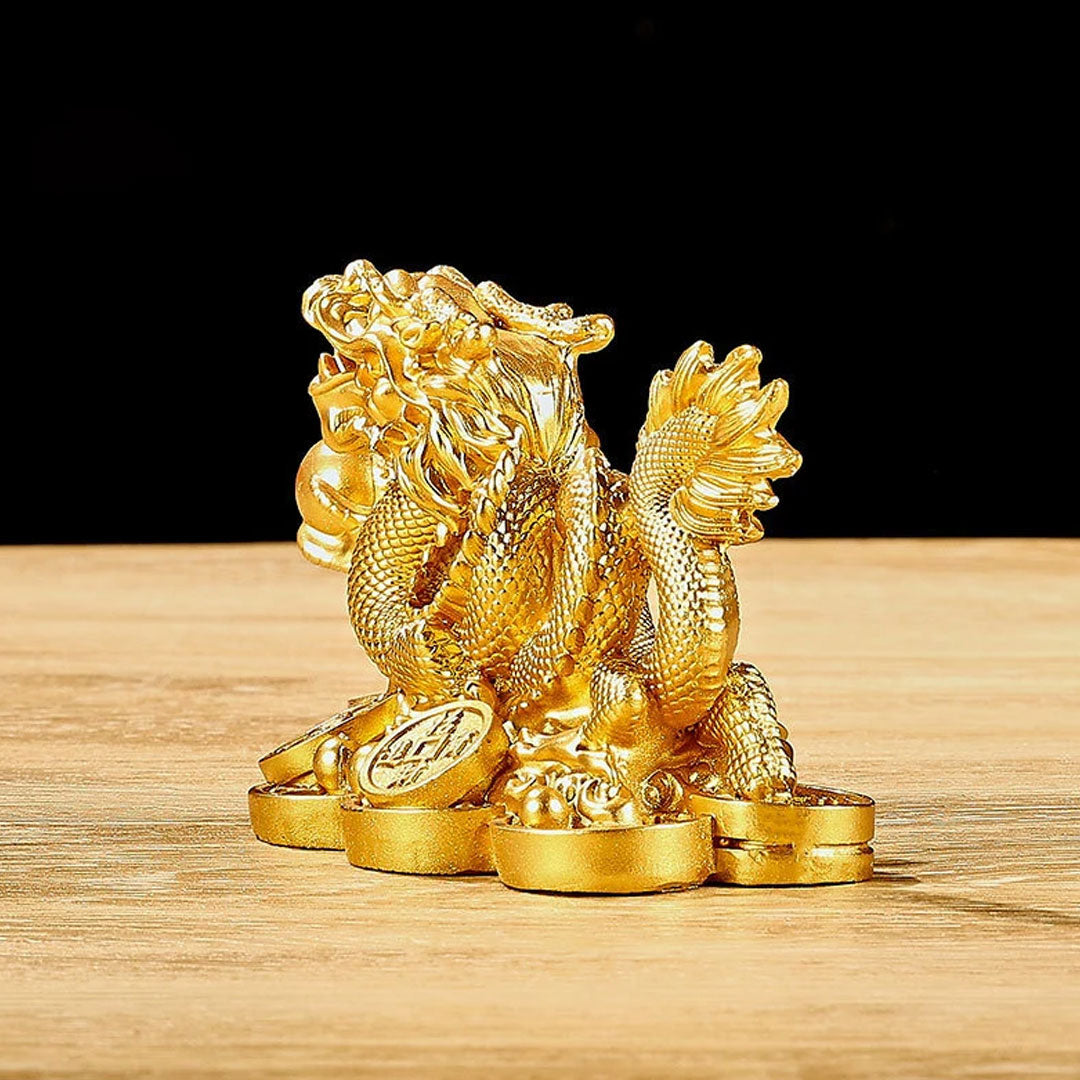 Feng Shui Chinese Money Dragon Statuette