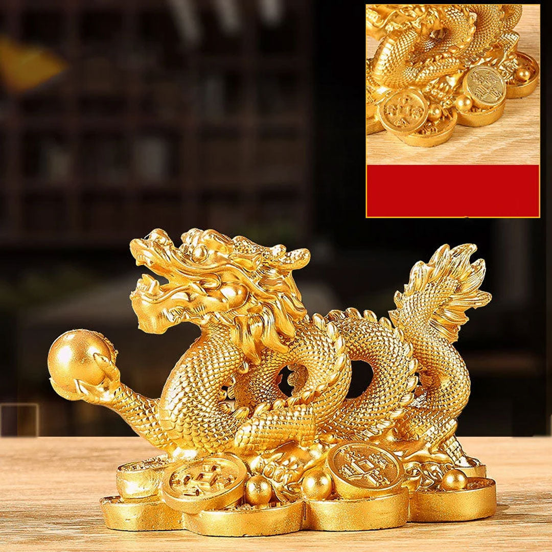 Feng Shui Chinese Money Dragon Statuette