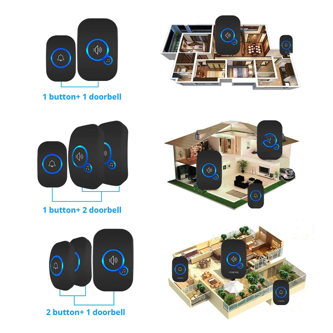 150M Range and 32 Chimes Fuers Wireless Doorbell