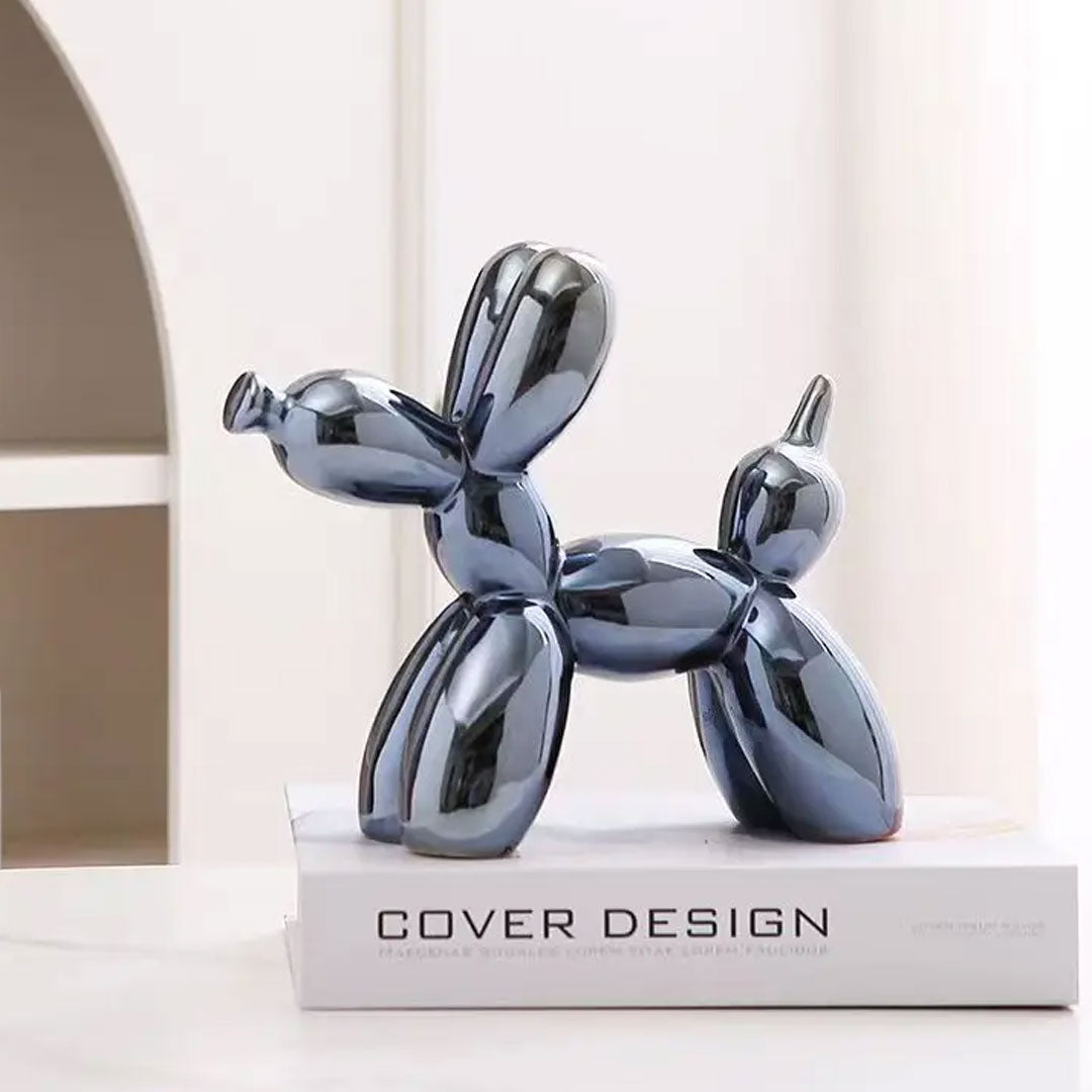 Creative Sculpture Mini Ceramic Balloon Dog Ornament