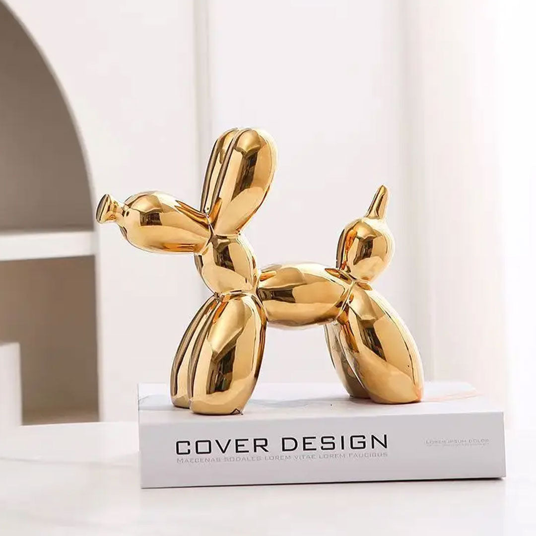 Creative Sculpture Mini Ceramic Balloon Dog Ornament