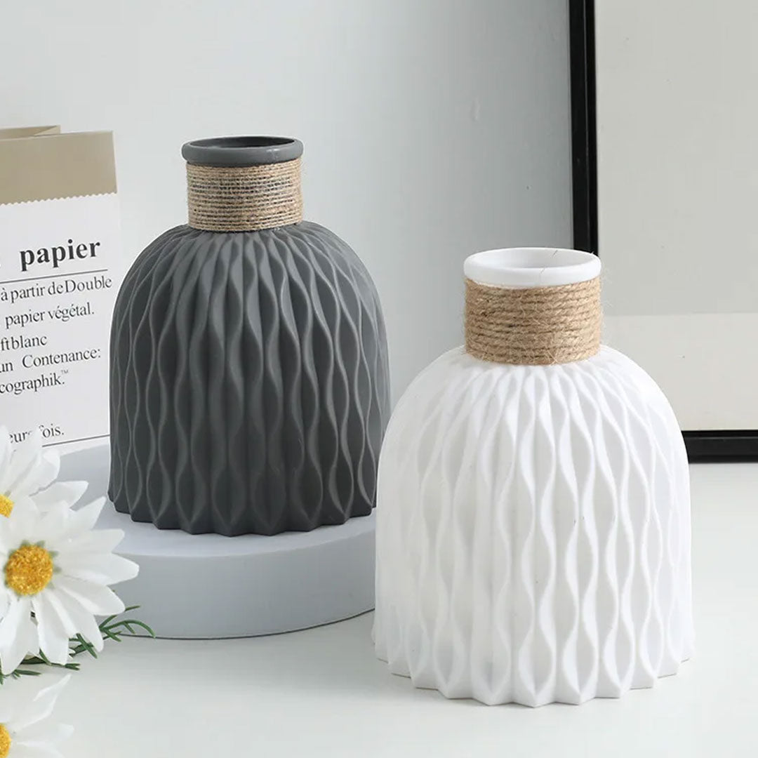 Modern Wave Water Ripple Plastic Vase for Chic Decor