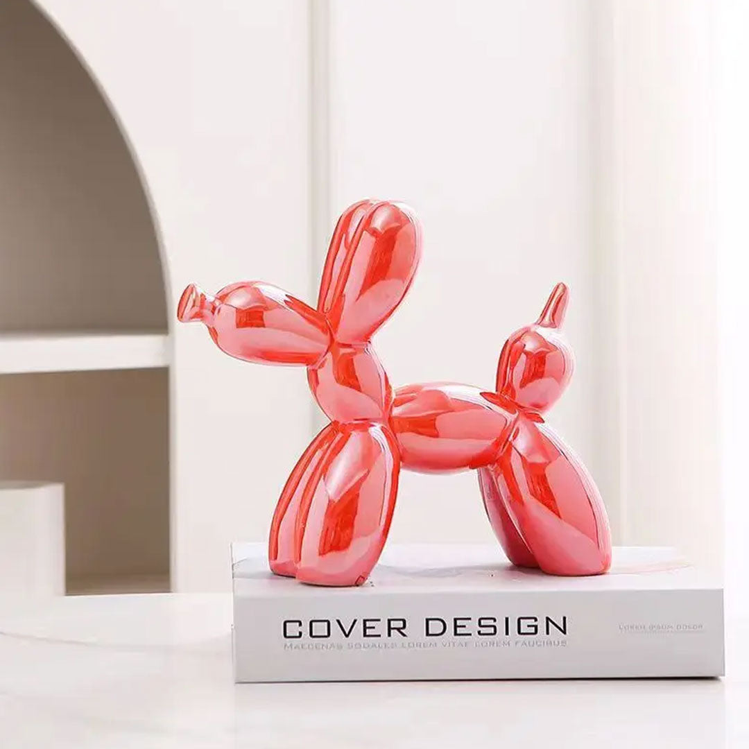 Creative Sculpture Mini Ceramic Balloon Dog Ornament