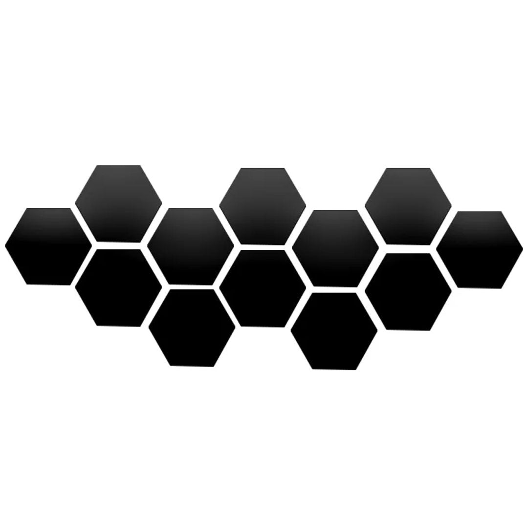 Hexagon Reflective Mirror Wall Stickers