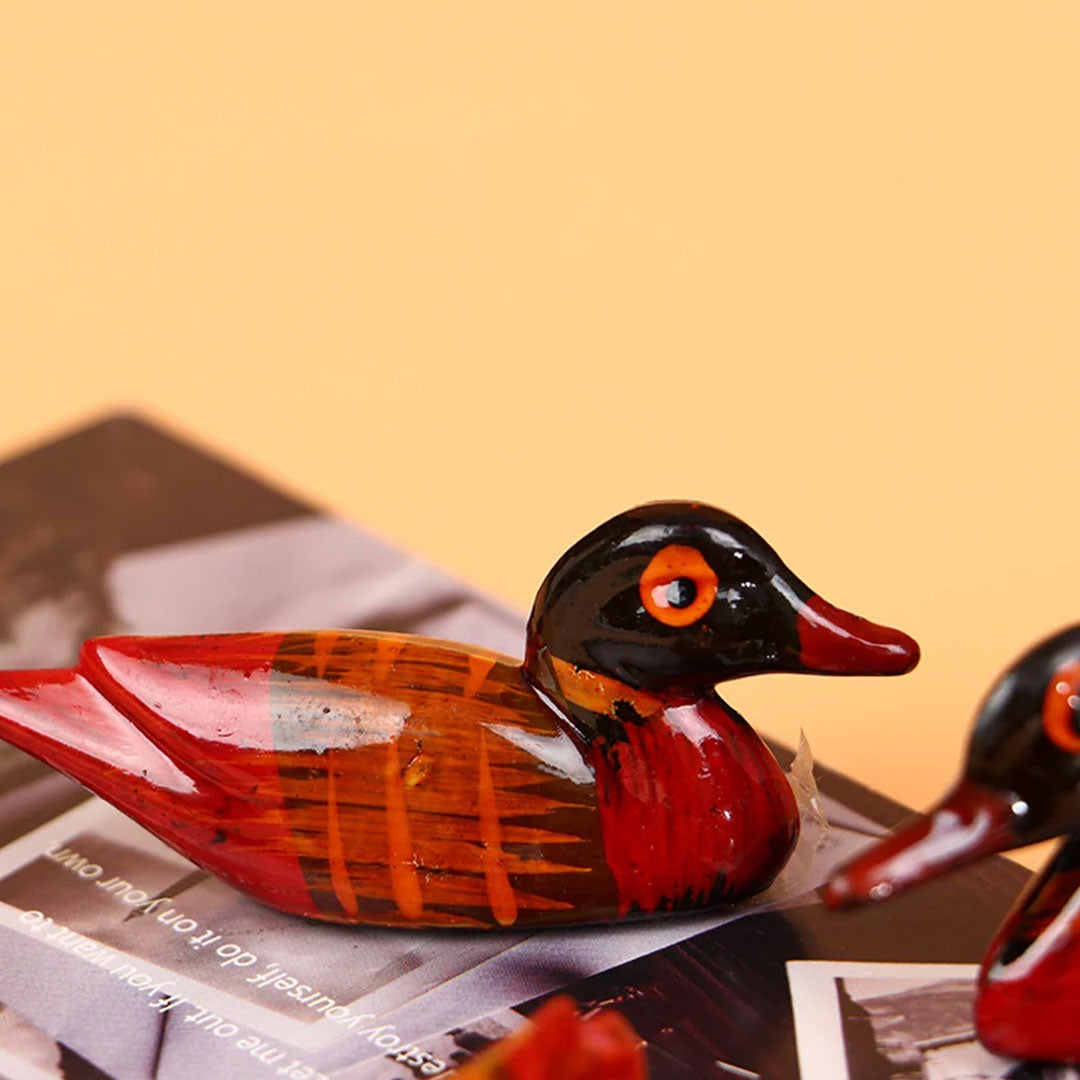 Vintage Resin Mandarin Ducks Chopstick Holder