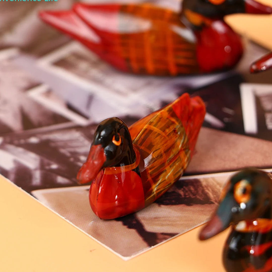 Vintage Resin Mandarin Ducks Chopstick Holder