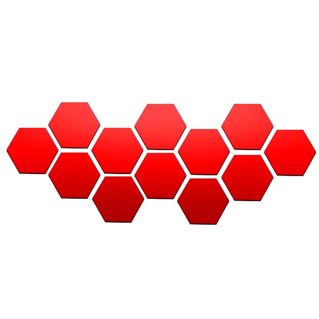 Hexagon Reflective Mirror Wall Stickers