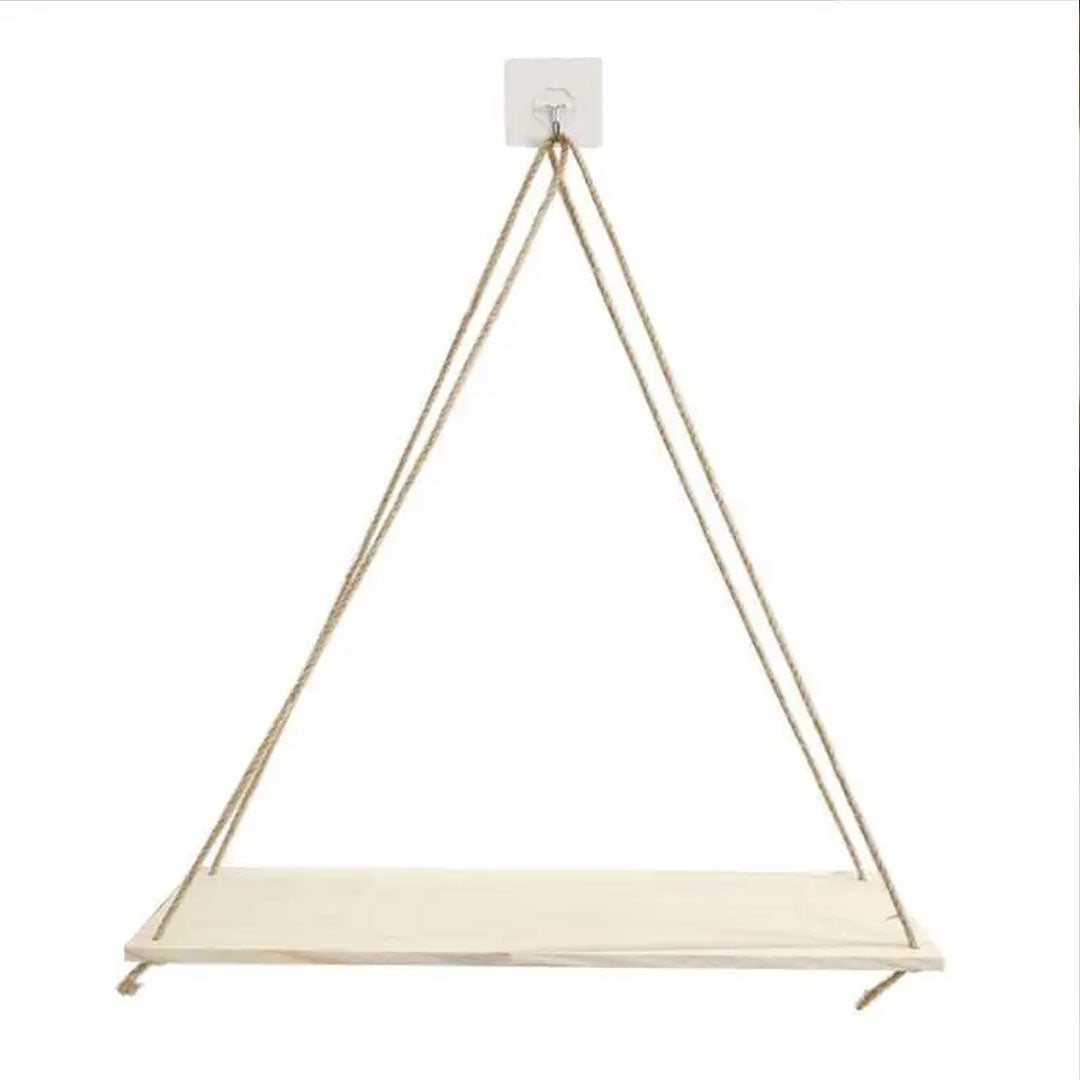 Wooden Swing Hanging Wall Shelf for Home Decor