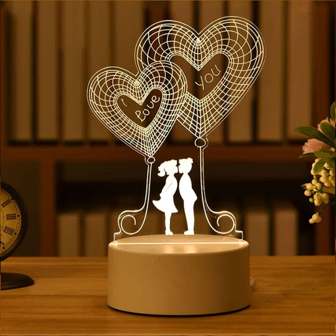 Love Glow 3D Acrylic LED Lamp for Romantic Nights