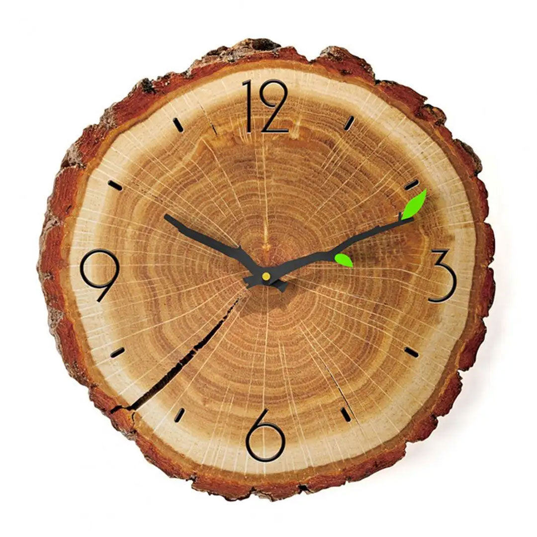 Rustic Charm Tree Stump Wood Wall Clock