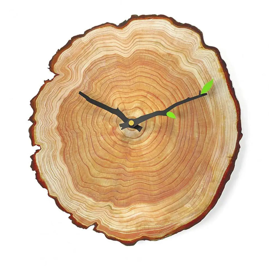 Rustic Charm Tree Stump Wood Wall Clock