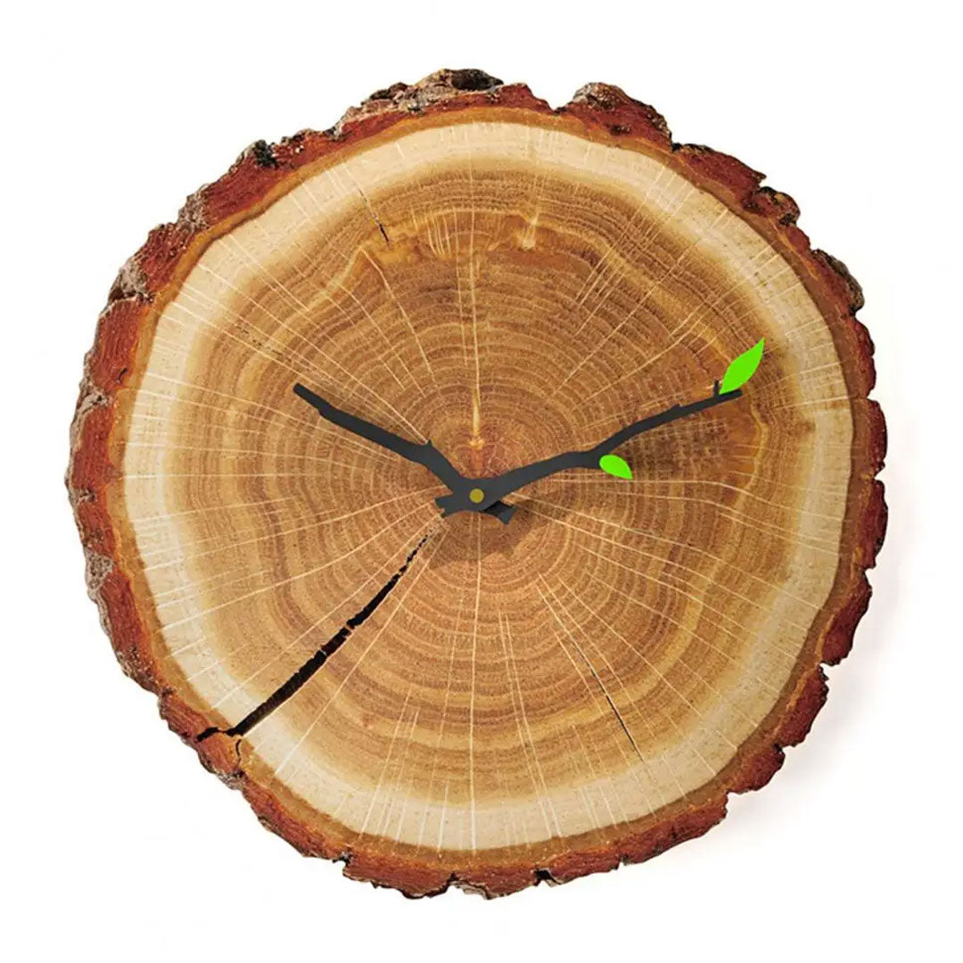 Rustic Charm Tree Stump Wood Wall Clock