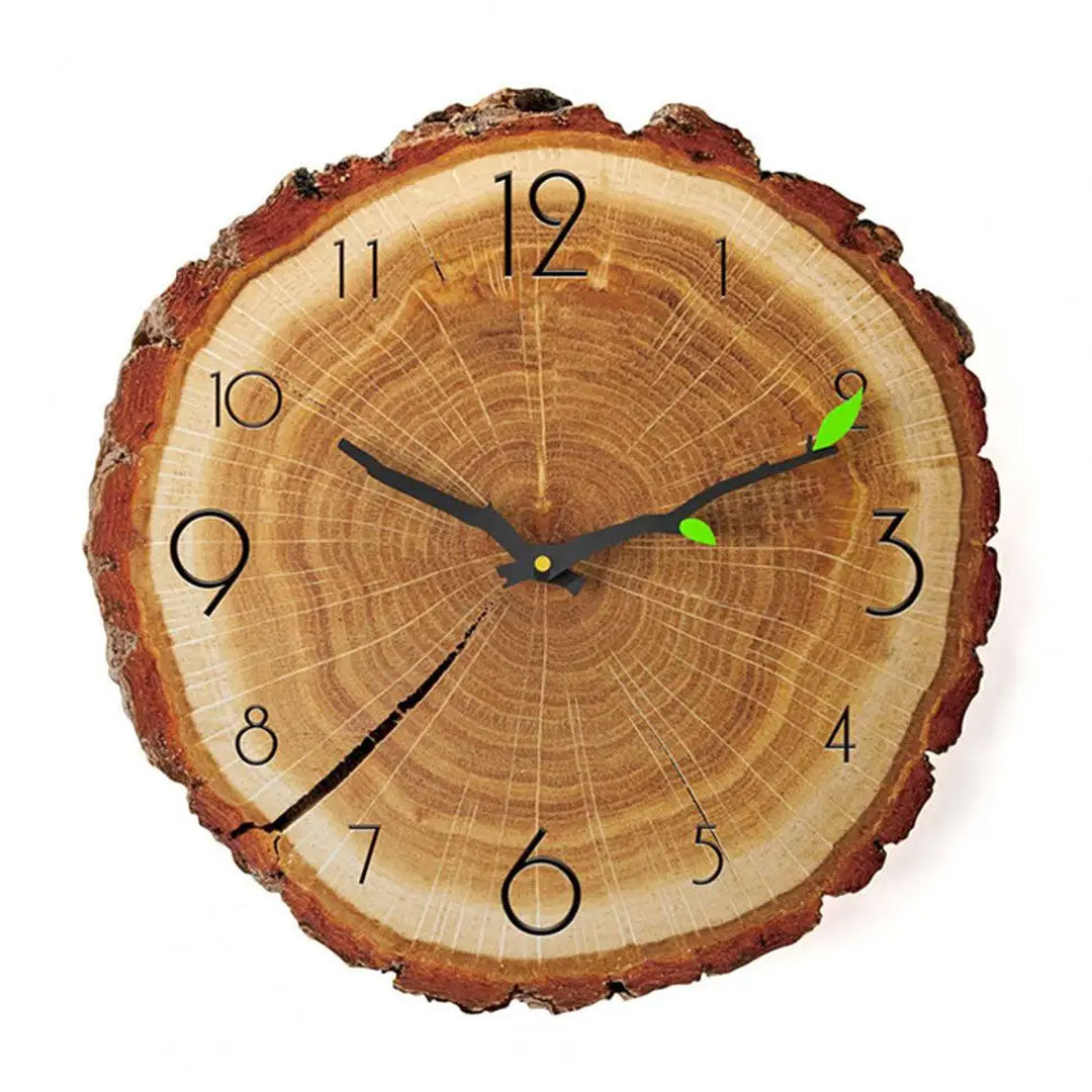 Rustic Charm Tree Stump Wood Wall Clock