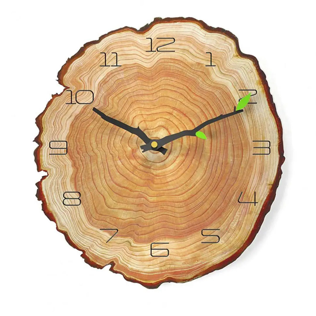 Rustic Charm Tree Stump Wood Wall Clock