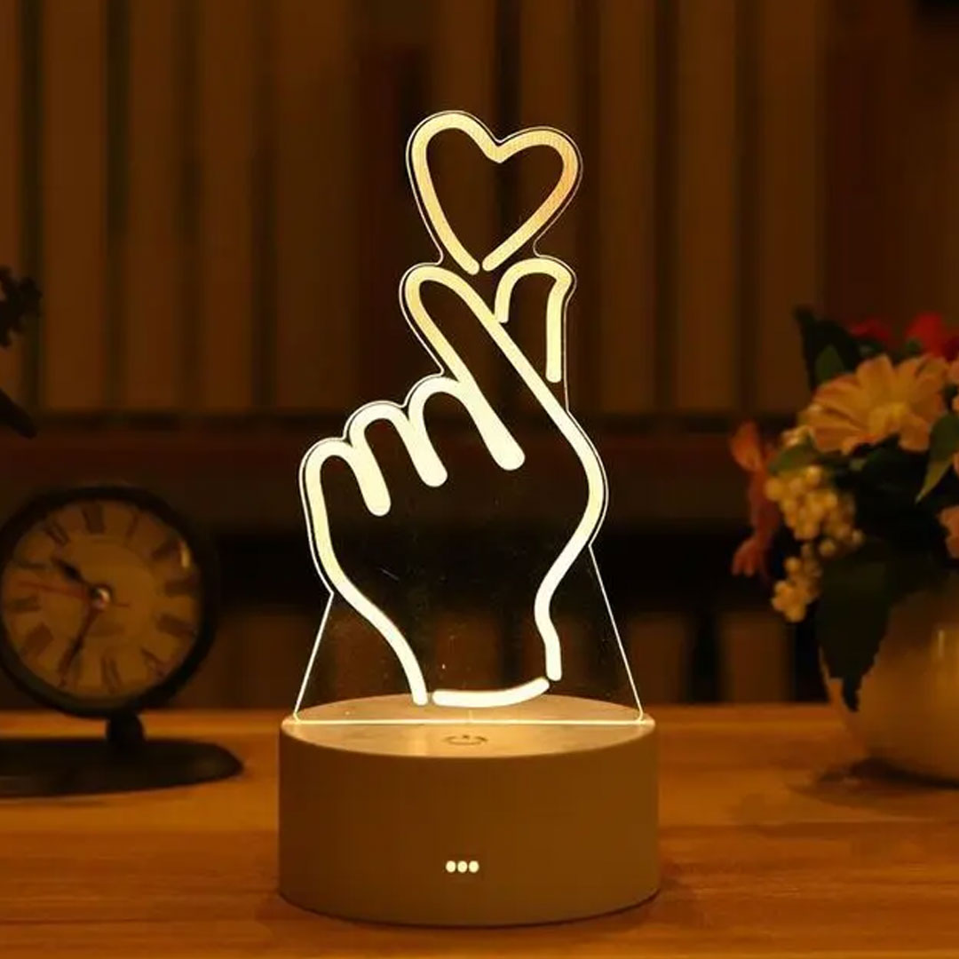 Love Glow 3D Acrylic LED Lamp for Romantic Nights