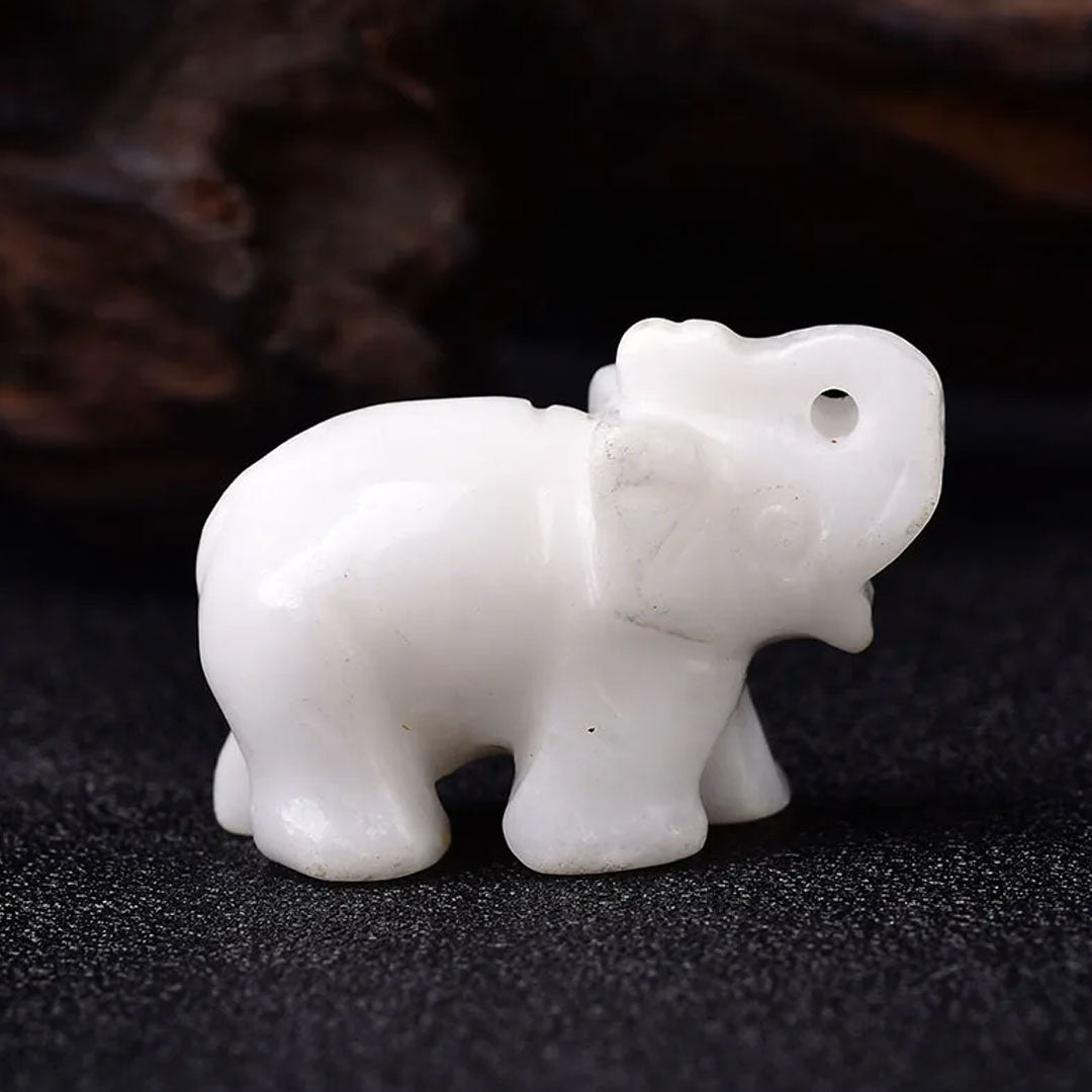 Gemstone Elephant Natural Crystal Decor for Home