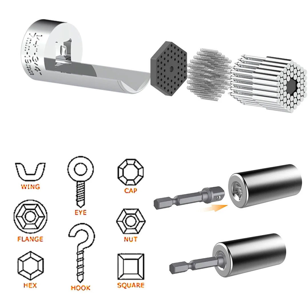 Universal Socket Power Drill Adapter Wrench Set