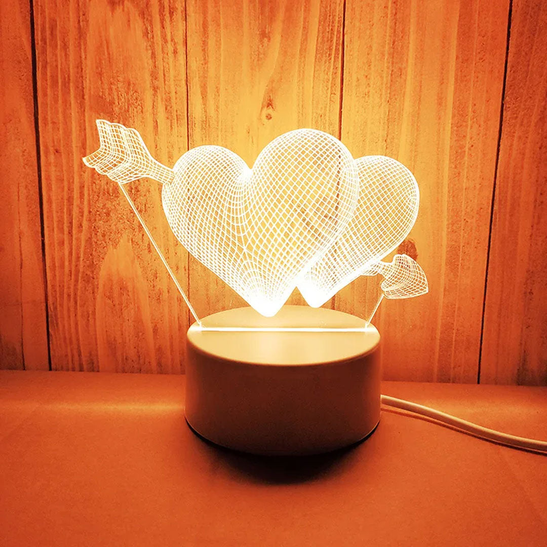 Love Glow 3D Acrylic LED Lamp for Romantic Nights