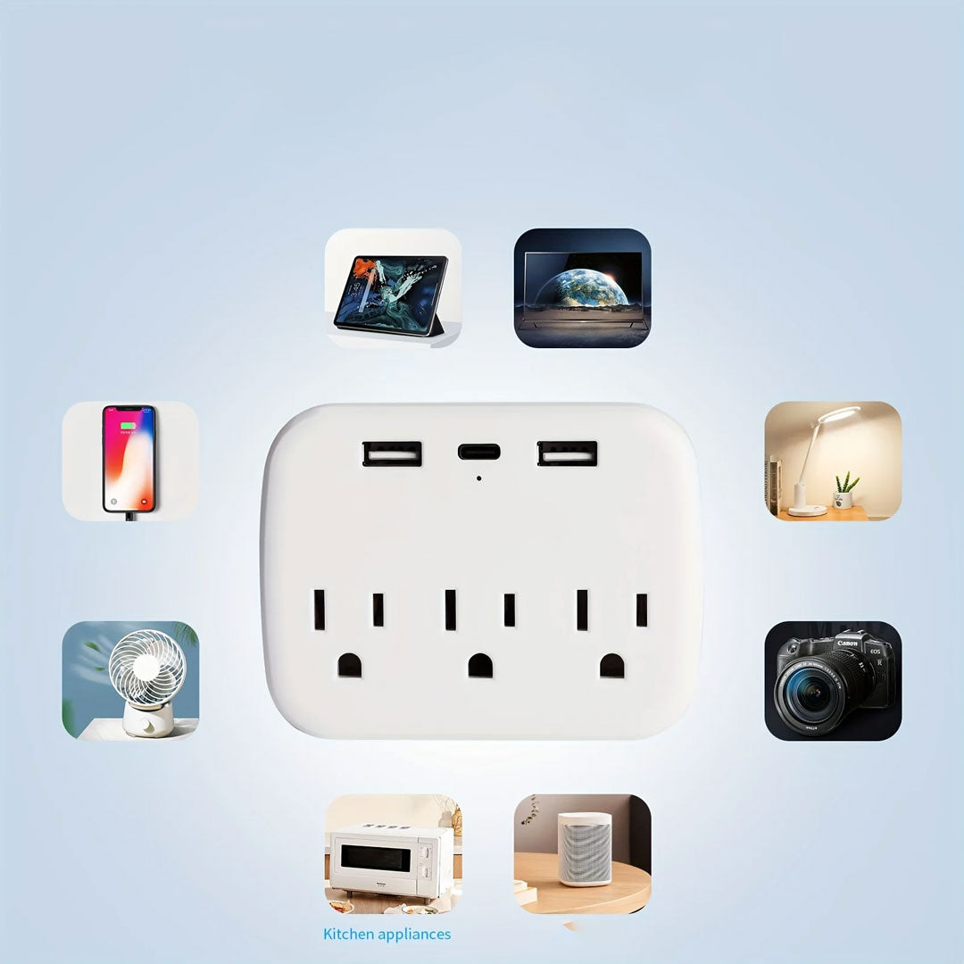 USB Ports Multi Plug Outlet Extender