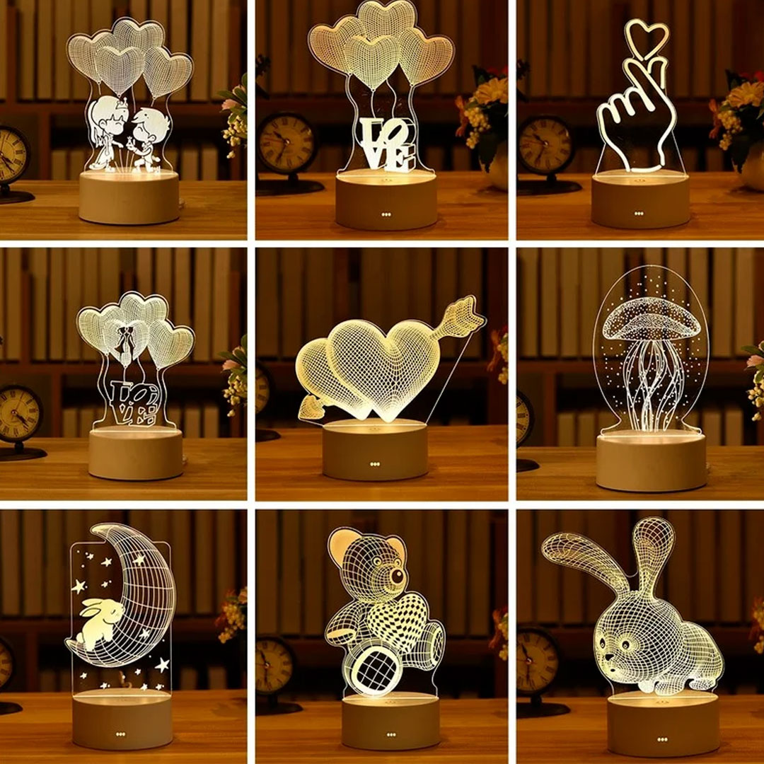 Love Glow 3D Acrylic LED Lamp for Romantic Nights