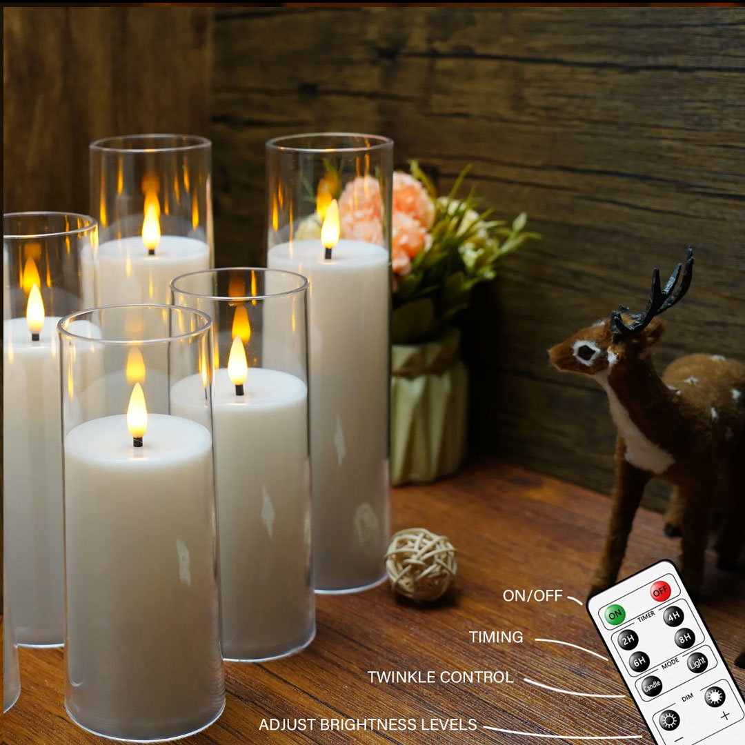 9 LED Flameless Candles for Romantic Home Decor