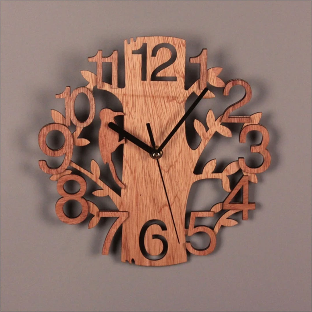 Tree Inspired Elegance 23cm Wooden Wall Clock