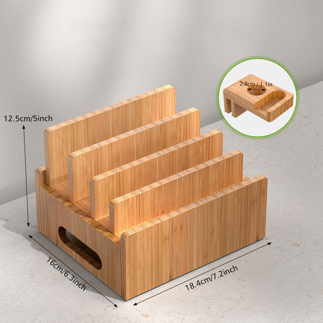 Bamboo Charging Station for Multiple Devices