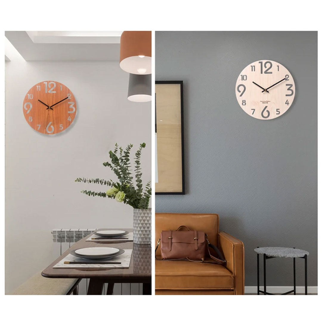 Modern 30cm Nordic Wooden Wall Clock