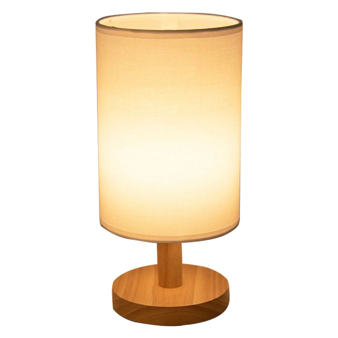 Wooden Charm USB Bedside Lamp for Cozy Nights