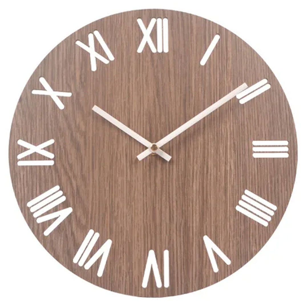 Nordic Modern 3D Wooden Wall Clock for Home Decor