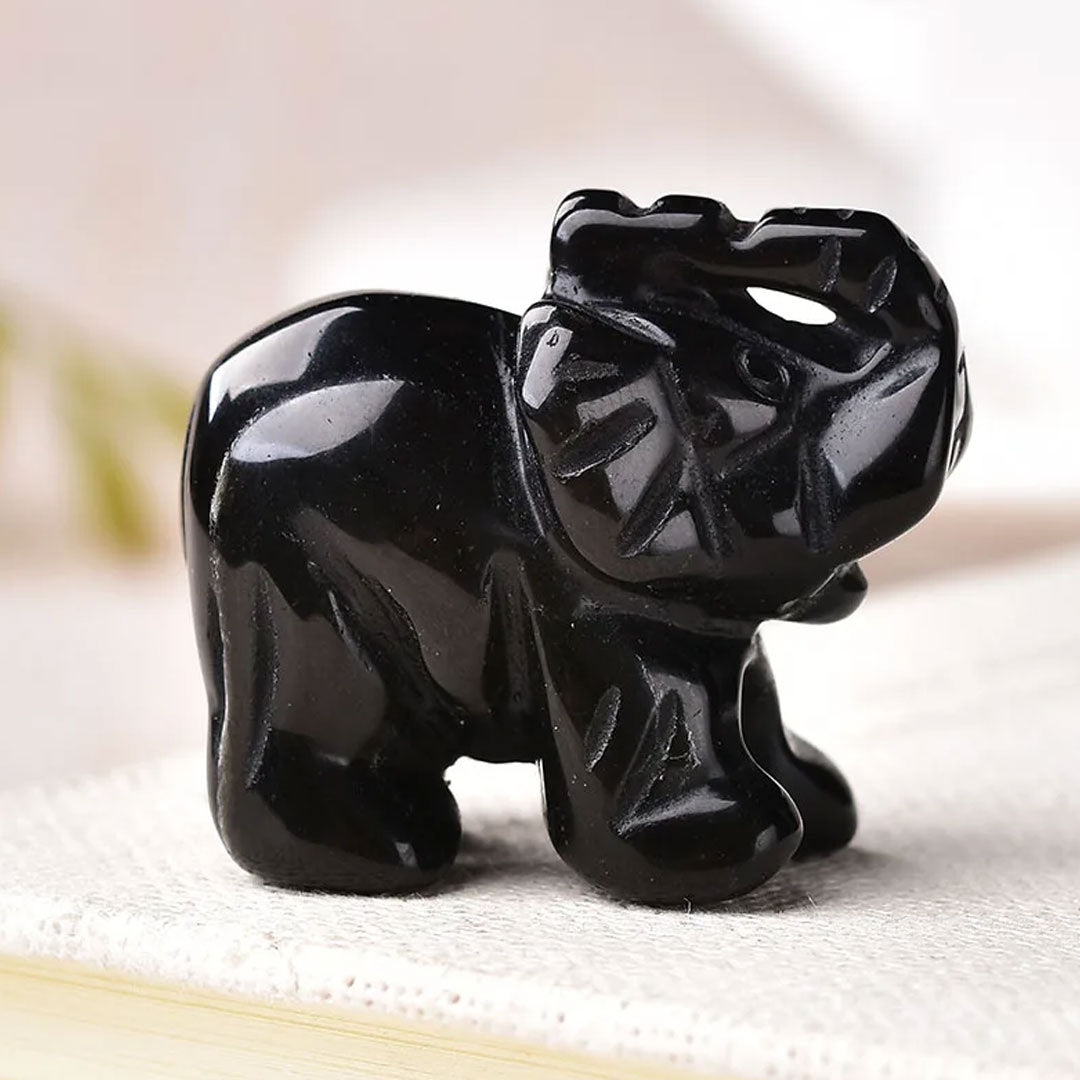 Gemstone Elephant Natural Crystal Decor for Home