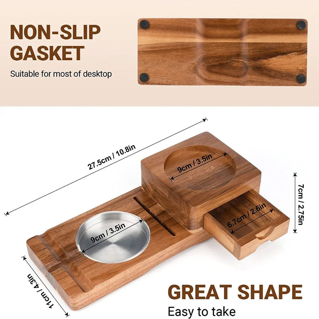 Wooden Cigar Ashtray Stylish Whiskey Tray and Coaster