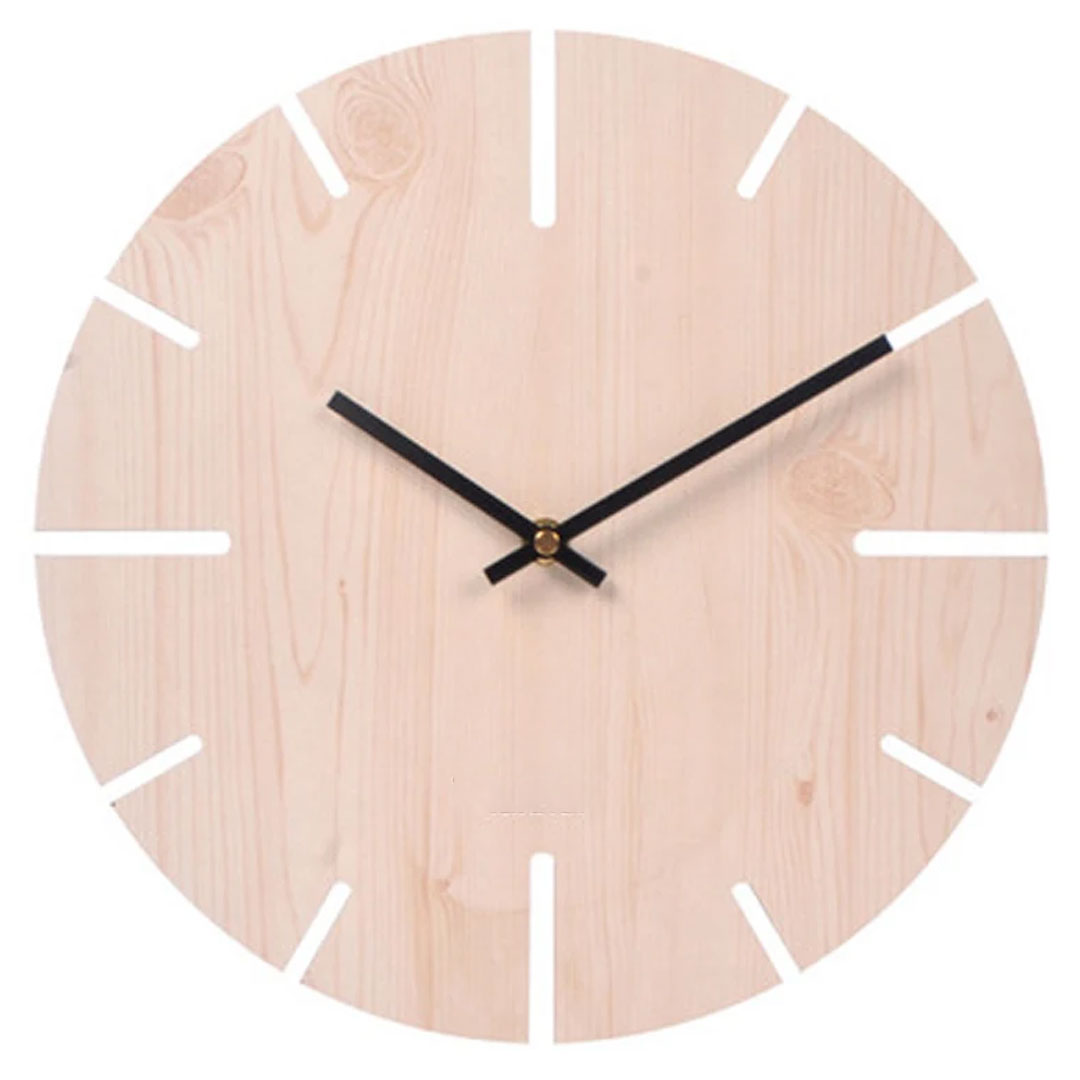 Nordic Modern 3D Wooden Wall Clock for Home Decor