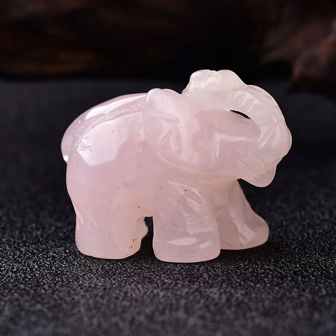 Gemstone Elephant Natural Crystal Decor for Home