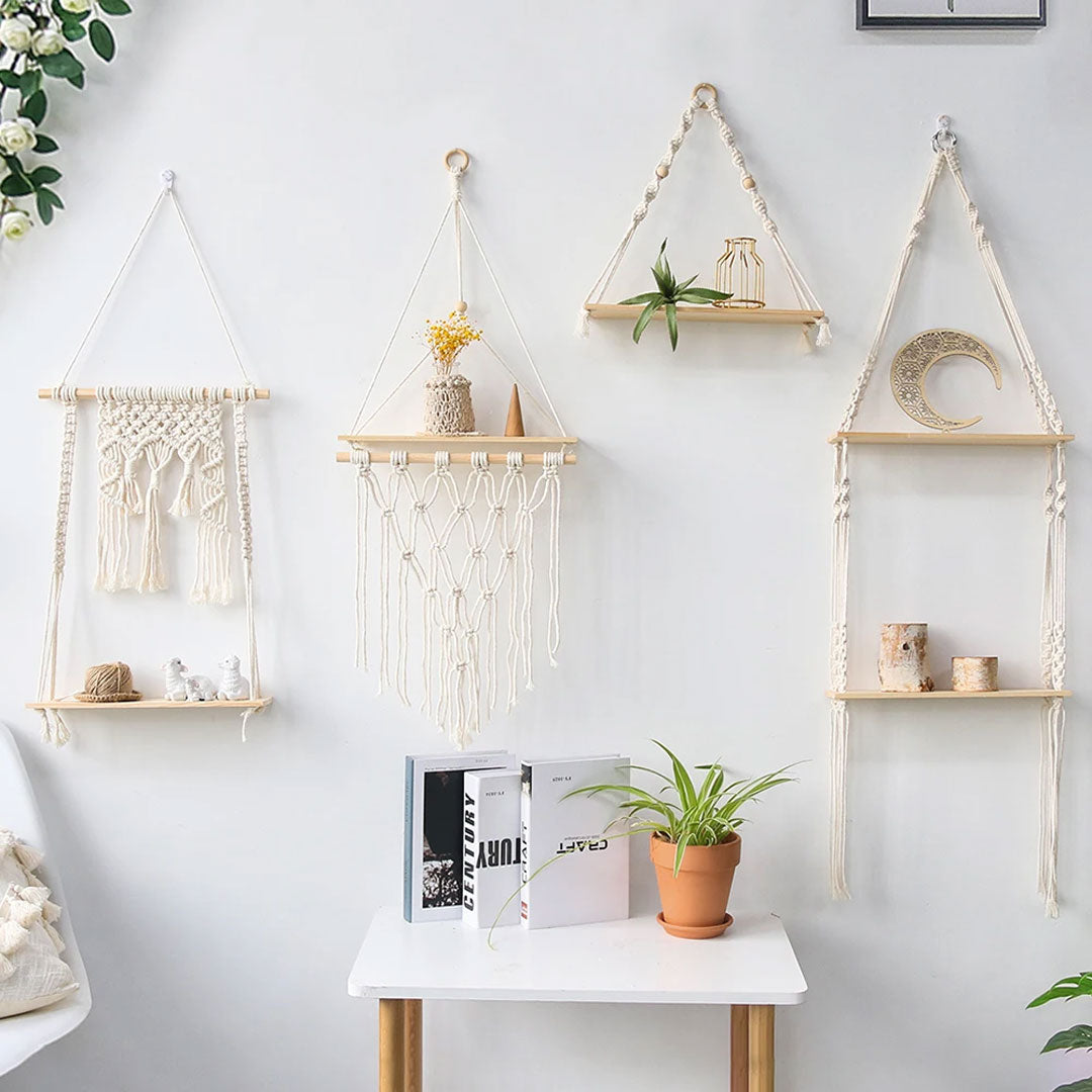 Macrame Wall Hanging Shelf for Stylish Decor