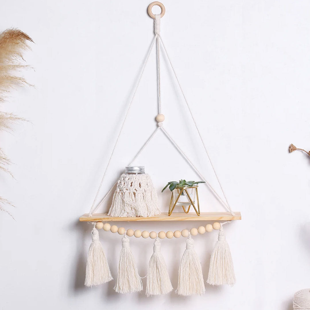 Macrame Wall Hanging Shelf for Stylish Decor