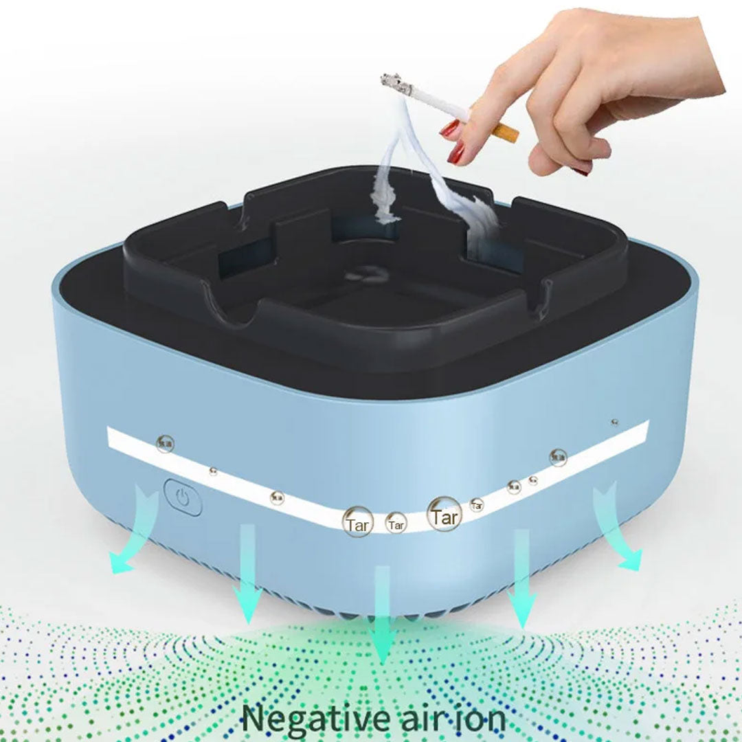 Smoke Free Zone Multipurpose Ashtray with Air Purifier