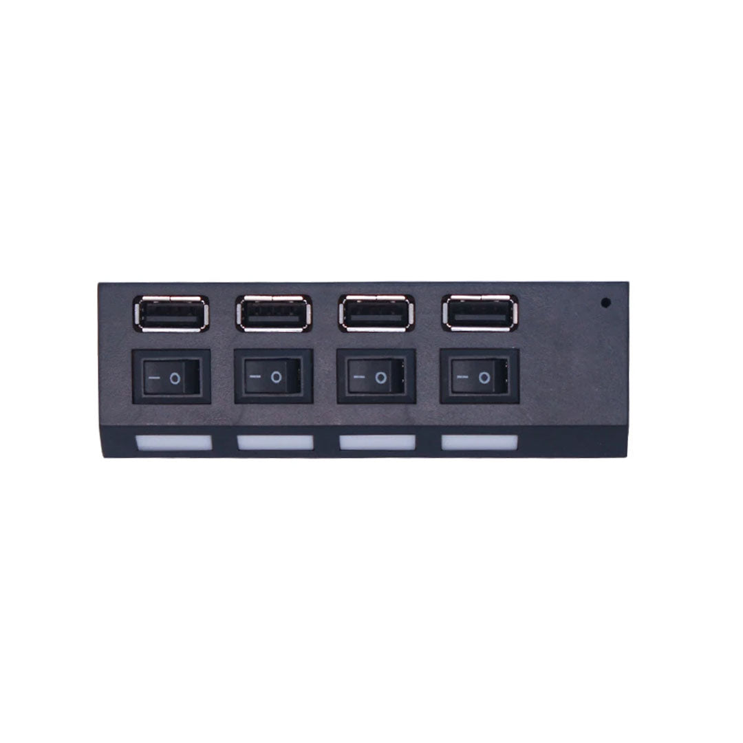 USB 2.0 Hub with Power Adapter and Switch