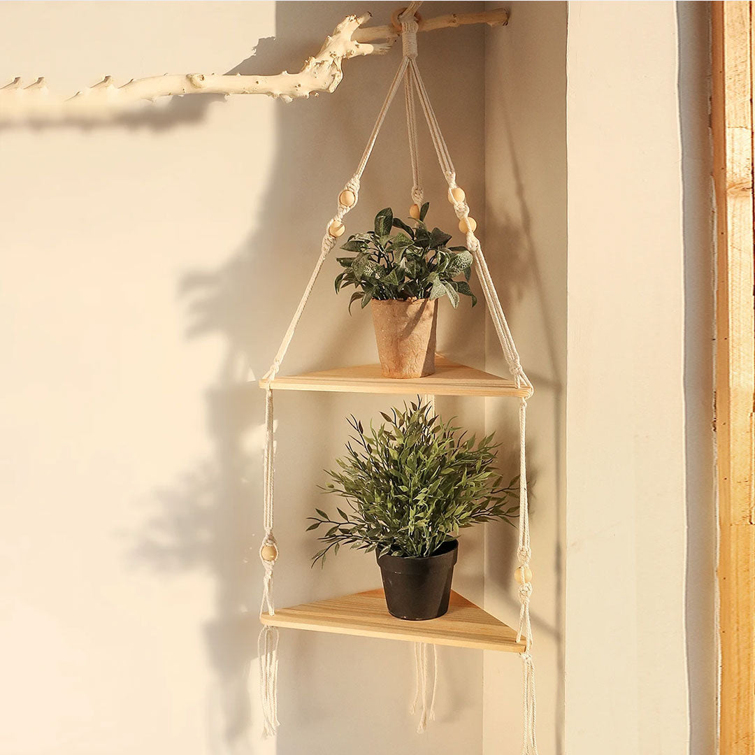 Macrame Wall Hanging Shelf for Stylish Decor