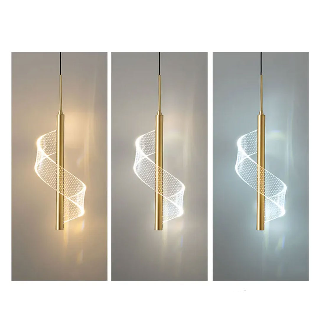 Modern Decoration Spiral LED Pendant Lamp