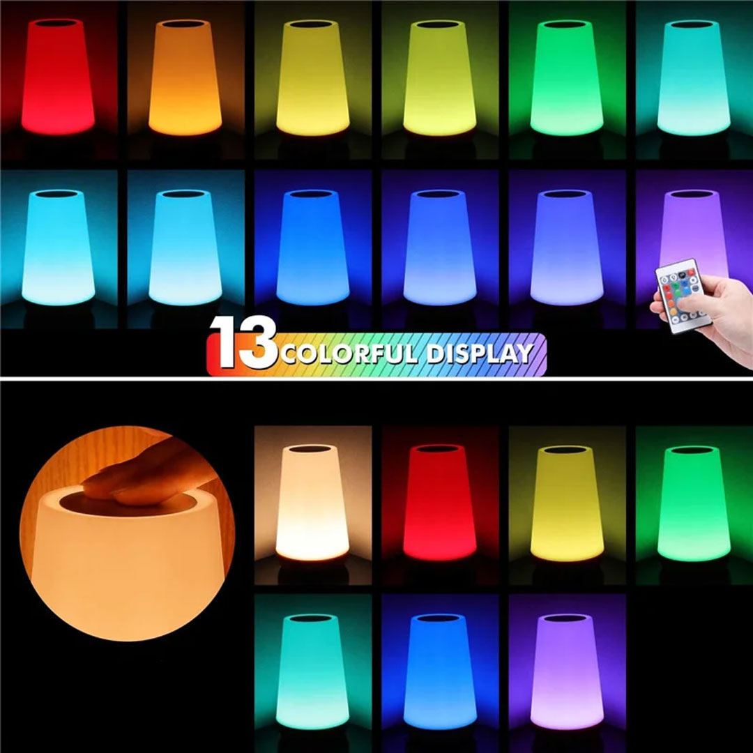 RGB Touch Dimmable Night Light with Remote