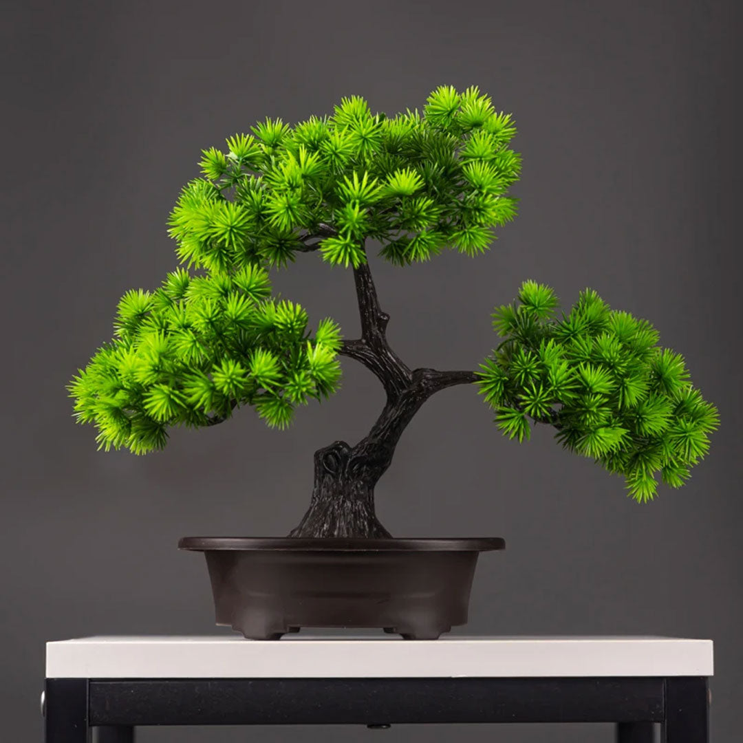 Natural Charm Artificial Pine Bonsai for Desktop Decor